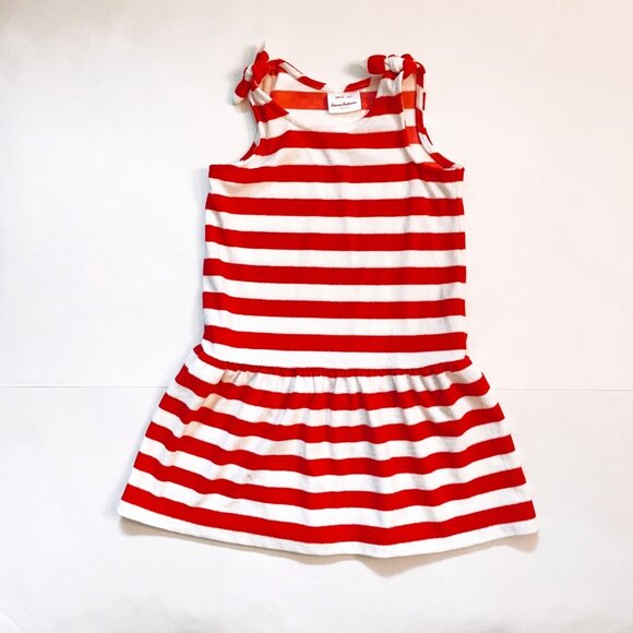 Hanna Andersson Red and White Striped Swim Cover Up Dress, Size 5 - Picture 1 of 4
